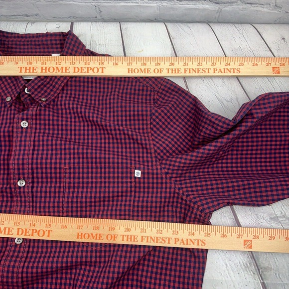 Timberland Shirt Men's XXL Check Regular Fit Long Sleeve Button Up Red White - Picture 10 of 11
